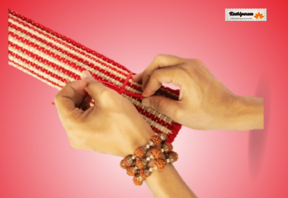 Red Kusha Grass & Wool Aasan for Puja, Meditation & Japa - Image 3